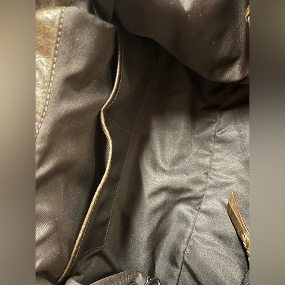 Abro-Large Hobo Shoulder bag Chocolate Brown Distressed leather w/ gunmetal-EUC - Picture 10 of 13